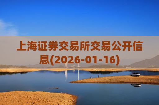 上海证券交易所交易公开信息(2026-01-16)