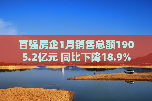 百强房企1月销售总额1905.2亿元 同比下降18.9%