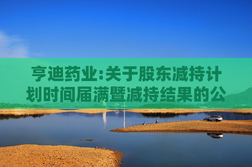 亨迪药业:关于股东减持计划时间届满暨减持结果的公告