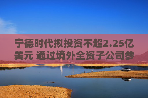 宁德时代拟投资不超2.25亿美元 通过境外全资子公司参与碳中和基金
