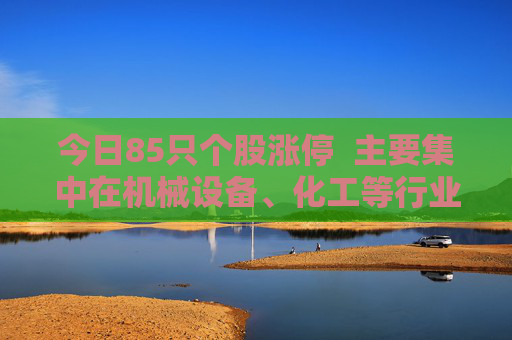 今日85只个股涨停  主要集中在机械设备、化工等行业 第1张