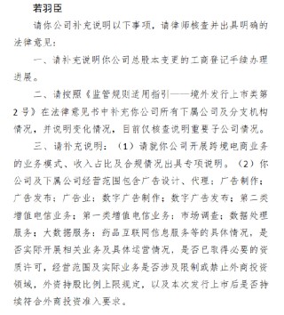 若羽臣A+H收证监会备案反馈：说明未决诉讼具体情况及进展 相关情形是否可能对公司未来经营产生重大不利影响