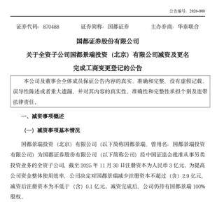 从3亿元减至0.1亿元，又有券商子公司减资！