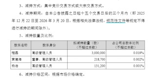 东方财富三位高管拟进行减持