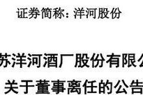 洋河股份董事杨卫国届满前离任！身兼洋河集团、双沟集团董事长