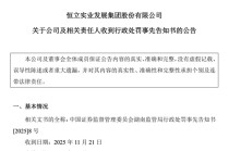 退市不免责！涉财务造假，恒立实业及19人被重罚