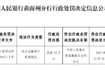 青海泽库农村商业银行被罚20万元：违反金融统计管理规定