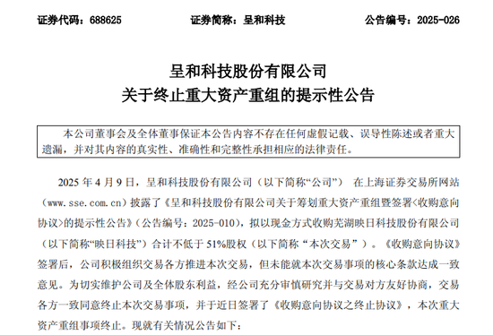 突发！688625，终止重大资产重组！  第1张