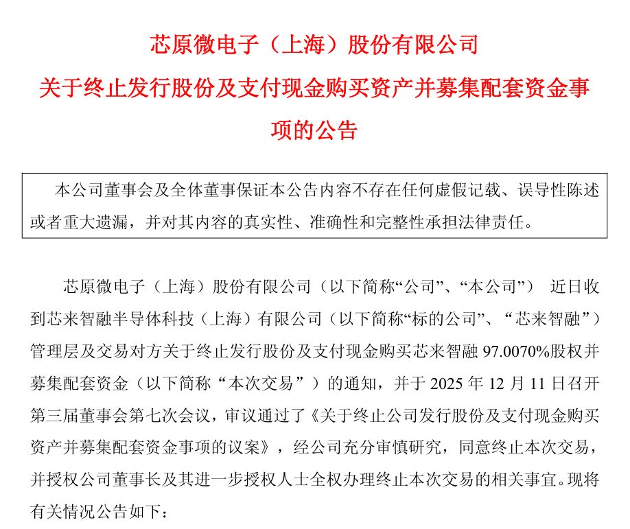 重大资产重组终止!超700亿市值公司,突发公告 第1张 重大资产重组终止!超700亿市值公司,突发公告 第1张