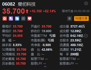 国内GPU龙头壁仞科技港股首日高开逾82%,一手赚3220港元 第2张 国内GPU龙头壁仞科技港股首日高开逾82%,一手赚3220港元 第2张