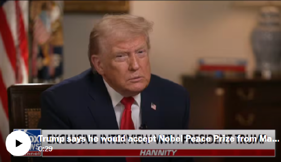 特朗普称将与马查多会面 愿接受她的诺贝尔和平奖  第1张