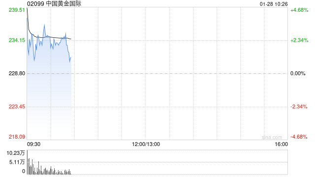 中国黄金国际盘初涨超4% 发布2026年年度产量指引  第1张
