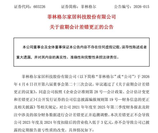虚增收入被实锤，营收逼近“退市线”，菲林格尔易主是转型还是“金蝉脱壳”？  第1张